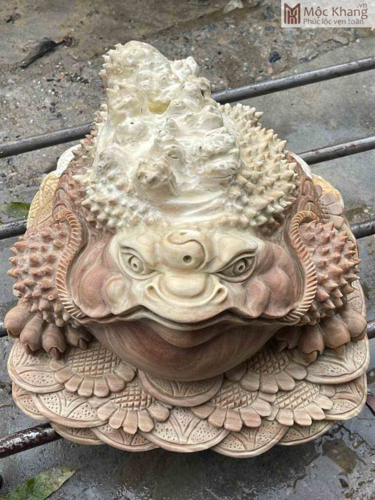 Tượng Thiềm Thừ Gỗ Nu Nghiến