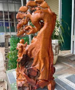 Tượng Phật Di Lặc Ngũ Phúc Gốc Tùng Gỗ Hương