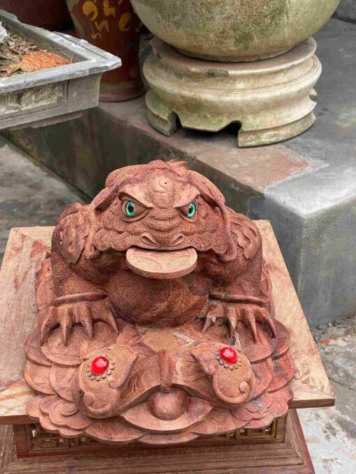 Tượng Thiềm Thừ Gỗ Hương