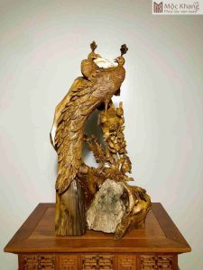 Tượng Phu Thê Viên Mãn Gỗ Bách xanh