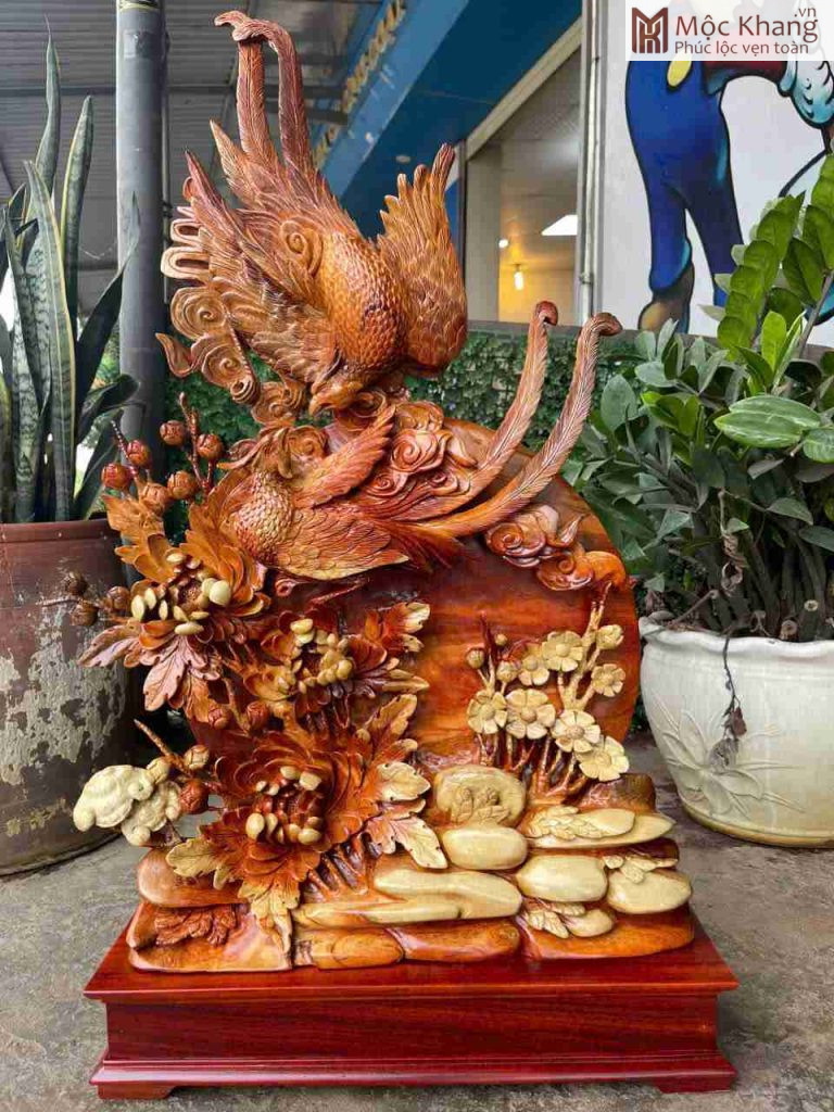 Tượng Phu Thê Viên Mãn Gỗ Hương