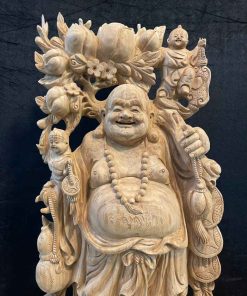 Tượng Phật Di Lặc Gỗ Ngọc Am Cao 132 (cm)