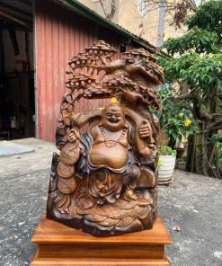 Tượng Phật Di Lặc Gỗ Xá Xị Cao 68 (cm)