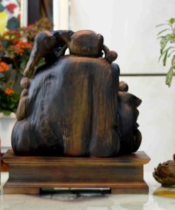 Tượng Thần Tài Gỗ Bách Xanh Cao 45 (cm)