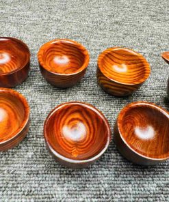 Bộ Ấm Chén Gỗ Trắc Cao 9 (cm)