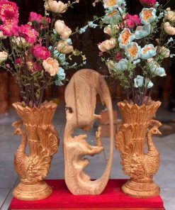 Bộ Phật Bà Và Đôi Chim Công Cao 40 (cm)