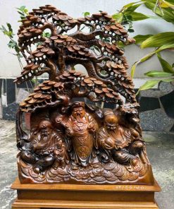 Bộ Tam Đa Phúc Lộc Thọ Gỗ Xá Xị Cao 78 (cm)