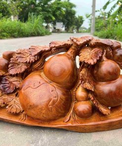 Hồ Lô Phong Thủy Gỗ Hương Ngang 60 (cm)