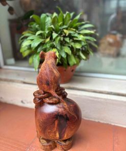 Tượng Chuột Gỗ Cẩm Cao 36 (cm)