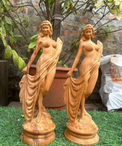 Tượng Cô Gái Gỗ Ngọc Am Cao 30 (cm)