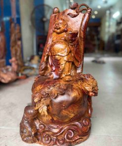 Tượng Di Lặc Gỗ Hương Cao 62 (cm)
