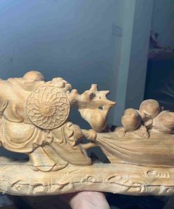 Tượng Di Lặc Kéo Bao Tiền Cao Ngang 40 (cm)