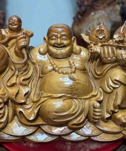 Tượng Di Lặc Ngồi Tam Phúc Cao 60 (cm)