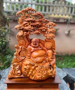 Tượng Di Lặc Nu Xá Xị Đỏ Cao 67 (cm)