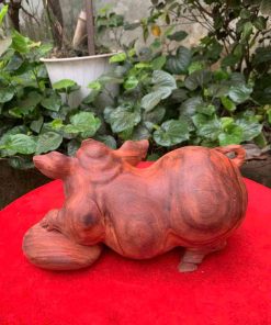 Tượng Heo Gỗ Tử Đàn Cao 15 (cm)