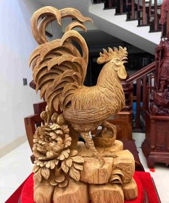 Tượng Nhất Kê Gỗ Ngọc Am Cao 56 (cm)