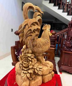 Tượng Nhất Kê Gỗ Ngọc Am Cao 56 (cm)