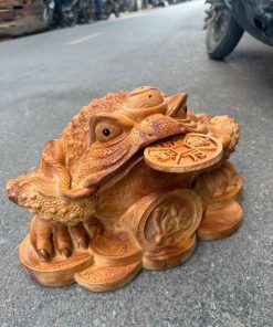 Tượng Thiềm Thừ Gỗ Ngọc Am Cao 30 (cm)