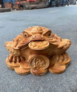 Tượng Thiềm Thừ Gỗ Ngọc Am Cao 30 (cm)