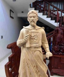 Tượng Trần Quốc Tuấn Gỗ Ngọc Am Cao 70 (cm)