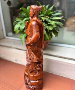 Tượng Trần Quốc Tuấn Gỗ Sưa Cao 51 (cm)