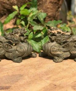 Tượng Tỳ Hưu Gỗ Mun Cao 8 (cm)