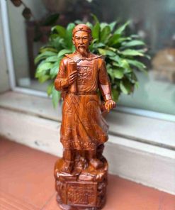 Tượng Trần Quốc Tuấn Gỗ Sưa Cao 51 (cm)