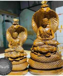 Phật Xà Lô Gỗ Bách Xanh Cao 20 (cm)